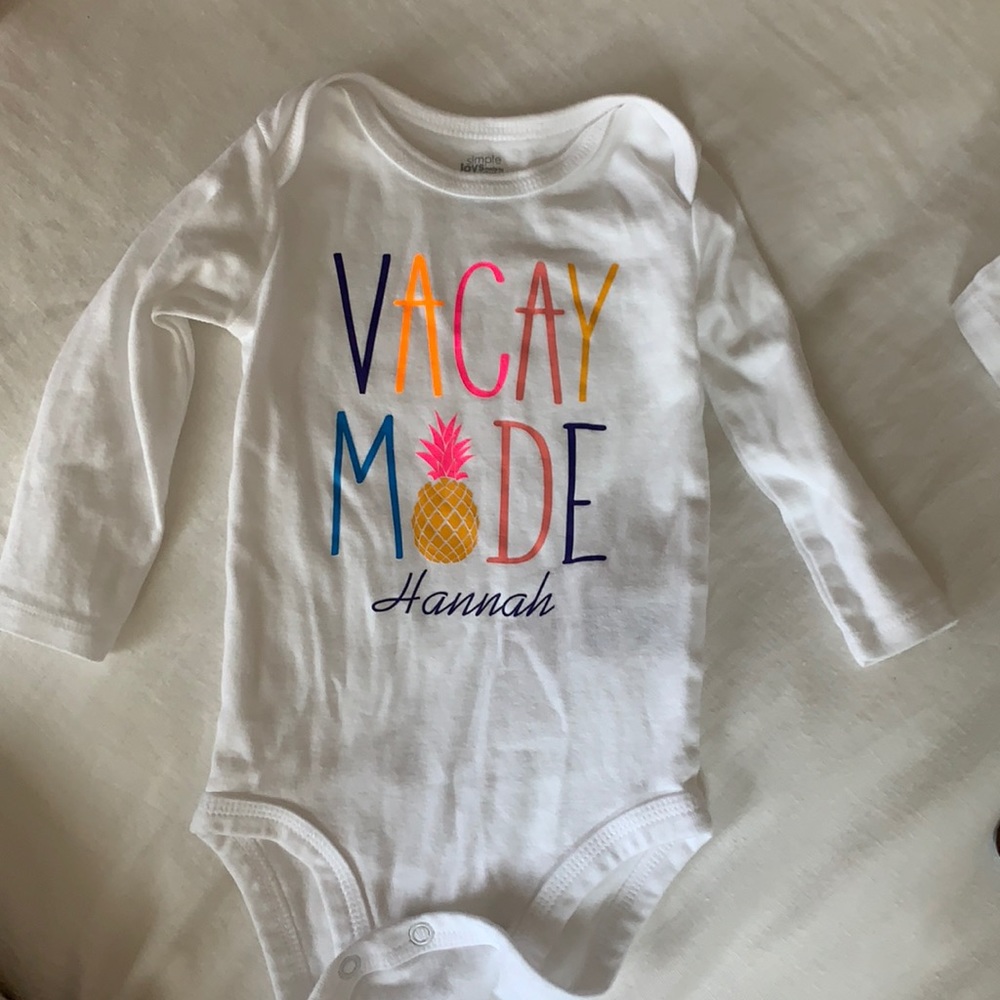 Personalized Hannah onesie